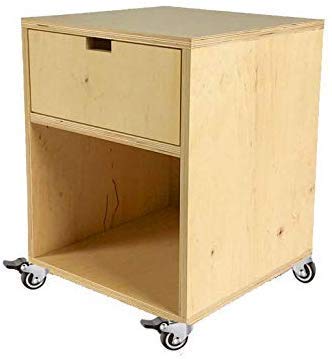 GBL 1" Small Caster Wheels with 2 Brakes + Screws - 90Lbs - Low Profile Castor Wheels with Brakes - Set of 4 No Floor Marks Silent Casters - Mini Wheels for Cart and Furniture GBL