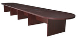 Regency with with 3 Power Data Grommets Legacy Modular Racetrack Conference Table, 264-inch, Mahogany Regency Seating