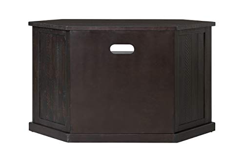 Martin Svensson Home Rustic Corner TV Stand, Espresso - WoodArtSupply