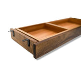 Solid Walnut Wood Under Desk Drawer Attachment, Heavy-Duty Storage Drawer with Premium Hardware – Easy to Install, Fits Most Standing & Computer Desks – 30" x 10" x 2.5" Modern Wood Style