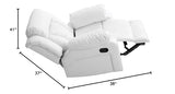 Glory Furniture Daria Faux Leather Rocker Recliner in White Glory Furniture