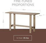 Maven Lane Hera Rustic Rectangular Accent Console Table for Small Spaces and Front Door Entrance Hallway in Weathered Grey Finish Maven Lane