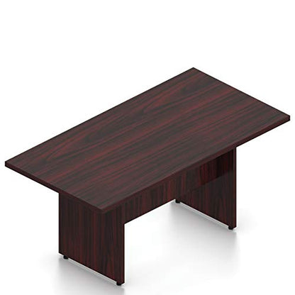 Offices To Go 8ft Contemporary Rectangular Conference Room Table in (American Mahogany () - WoodArtSupply