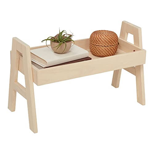 ECR4Kids Adjustable Stacking Shelf with Full Edge, Bookcase, Antique White ECR4Kids