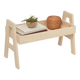 ECR4Kids Adjustable Stacking Shelf with Full Edge, Bookcase, Antique White ECR4Kids