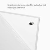 8x10 Modern Acrylic Photo Frame, Clear Glass-Like Desk Picture Frame with Stand off & Hanging String, Frameless Floating Look, Self-Standing Desktop or Wall Mount, Horizontal & Vertical Display ADColor