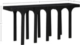 Meridian Furniture 99076Black-T Westfield Collection Art Deco Console Table with Rich Black Oak Finish, Oak Veneer, Mixture of Solid Wood and MDF, 70" W x 18" D x 31" H, Black Meridian Furniture