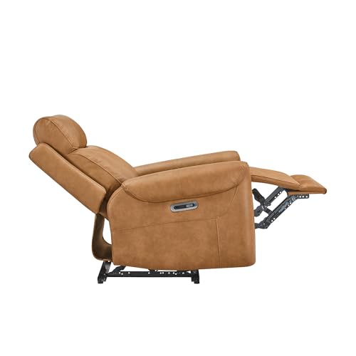 KISLOT Leather Recliner Chair for Adults Wall Hugger RV Recliner with USB Charging Ports Electric Power Reclining Sofa for Living Room Home Theater Seating Bedroom