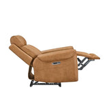 KISLOT Leather Recliner Chair for Adults Wall Hugger RV Recliner with USB Charging Ports Electric Power Reclining Sofa for Living Room Home Theater Seating Bedroom