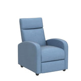 Furniwell Massage Recliner Chair for Living Room Adjustable Fabric Reclining Chair Home Theater Seating Modern Winback Single Sofa for Adults with Footrest (Blue)