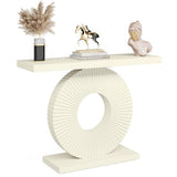 Tribesigns Modern Console Table with Geometric Base, 40 inch Wood Entryway Table Sofa Table Narrow Long, Contemporary Accent Table for Living Room, Entryway, Hallway Tribesigns