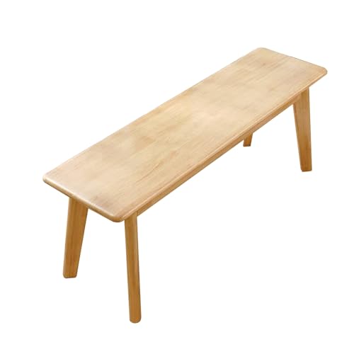 Entry Bench, Wood Bench Indoor, Dining Room Bench, Hallway Bench for Entryway, Wood Bench, Solid Oak Wood Bench, Wood Bench for End of Bed, for Kitchen Bedroom, Indoor and Hallway(Yellow,120 WoodArtSupply