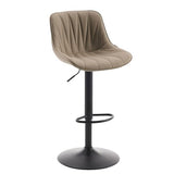 YOUNIKE Bar Stools Set of 2 for Kitchen Island, Khaki Swivel Tall Barstools, Adjustable Bar Stool with Back, Faux Leather Padded Bar Chairs, Modern Counter Height Stools with 300LBS Support YOUNIKE
