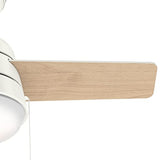 Hunter Fan Company 59301 Aker Indoor with LED Light, Pull Chain Control, 36 Inch, White Hunter