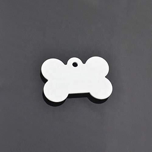 Sublimation Blanks Company 20 pcs Dog Bone Pet ID Tag Sublimation Blanks. 2-Sided Aluminum (Mini), White Sublimation Blanks Company