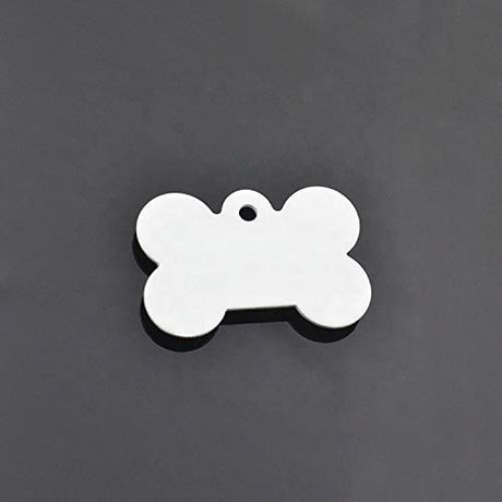 Sublimation Blanks Company 20 pcs Dog Bone Pet ID Tag Sublimation Blanks. 2-Sided Aluminum (Mini), White Sublimation Blanks Company