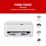 Canon PIXMA TS6520 Wireless Color Inkjet Printer Duplex Printing, White – Home Printer with Copier/Scanner, 1.42” OLED Display, Intuitive Control Panel, Compact Design
