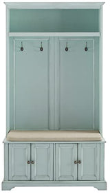 Crosley Furniture Holbrook Hall Tree, Distressed Seafoam Blue Crosley Furniture