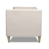 Jennifer Taylor Home James 74" Modern Tuxedo Sofa, Sky Neutral Beige Polyester Jennifer Taylor Home