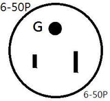 Parkworld Welder Extension Cord NEMA 6-50 Extension Cord, 6-50P to 6-50R STW 8AWG/3C for 40 Amp 250 Volt (100FT) Parkworld