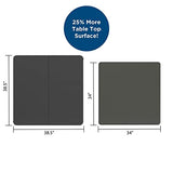 Cosco XL 38.5" Resin Fold-in-Half Card Table, Black, Wheelchair Accessible, Lightweight, Pinch-Free Locking System Cosco