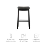 Linon Claridge Bar, Black Stool, 32" X 18.75" X 13" Linon