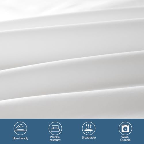 2 Pack Hospital Bed Sheets 36" x 80" x 9", Hospital Bed Fitted Sheets for Home & Hospital Care Beds, Soft Hospital Bed Sheets with Elastic All Around, White Magik & Kover