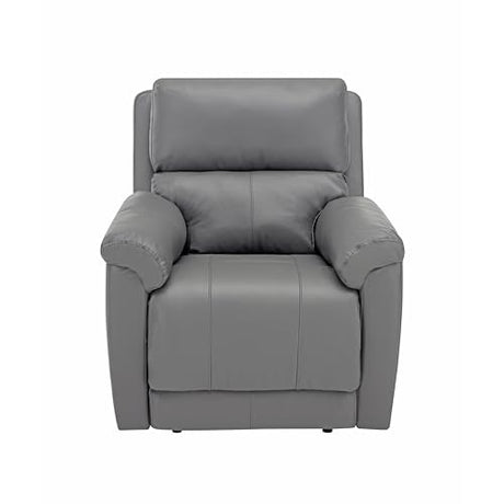 MINCETA Recliner Chairs,Modern 5" Wall Hugger Nursery Recliner with Overstuffed Arm and Back for Living Room,PU Leather in Gray MINCETA