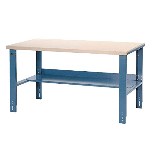 Global Industrial Industrial Workbench, Plastic Laminate Square Edge, 60" W x 30" D, Blue - WoodArtSupply