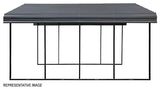 Arrow Carports Galvanized Steel Carport, Double Car Metal Carport Kit, 20' x 24' x 9', Charcoal Arrow Shed