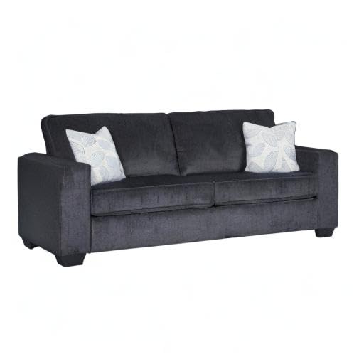 Signature Design by Ashley Altari Modern Queen Sofa Sleeper with 2 Accent Pillows, Dark Gray Signature Design by Ashley