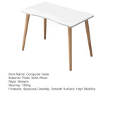 PERZOE 27Inch Small Computer Desk,Solid Wood Standing Desk,Study Desk for Small Space,Small Desk for Bedroom,Laptop Table for Home Office,27.5" L x 15.7" W x 28.7" H White PERZOE