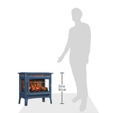 duraflame Freestanding Electric Fireplace Stove Heater with 3D Flame Effect for 1,000 Sq. Ft. Room, Navy Duraflame