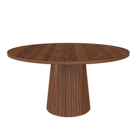 47 Inch Round MDF Dining Table for 4, Modern Farmhouse Style HouseOfZazla