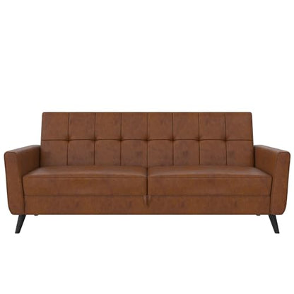 DHP Parker Futon with Storage, Camel Faux Leather