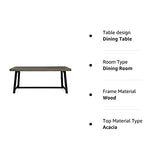 Christopher Knight Home Toby Outdoor Acacia Wood Dining Table, Sandblast Gray Finish and Black Christopher Knight Home