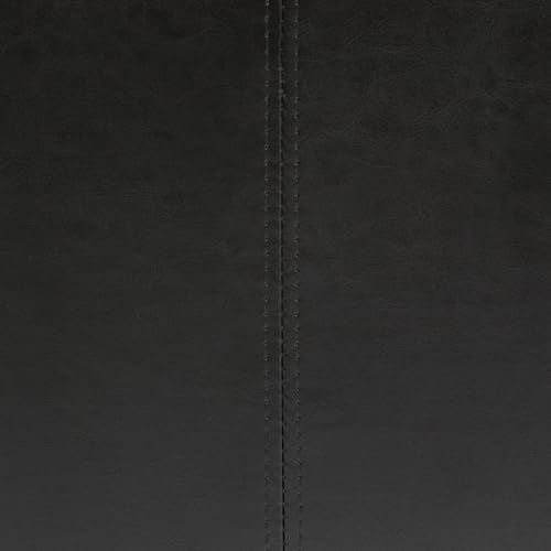 SIMPLIHOME Dover 36 inch Wide Contemporary Rectangle Storage Ottoman Bench in Tanners Brown Vegan Faux Leather, Assembled, For the Living Room, Entryway and Family Room SIMPLIHOME