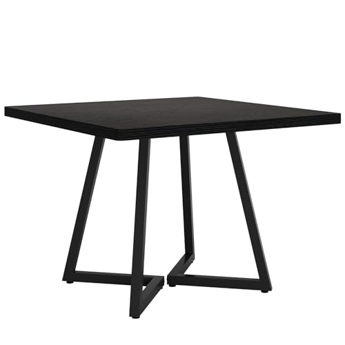 Tribesigns 31.5" Square Conference Table, Small Wooden Meeting Table for 2-4 People, Compact Office Table for Small Spaces, Seminar Room Tribesigns