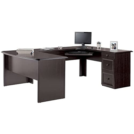 Realspace® Broadstreet 65" W U-Shaped Executive Desk, Walnut Realspace