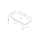 Bush Business Furniture Boat Shaped Conference 4-6 People with Wood Base | Stylish 6 FT Table for Office Boardrooms and Training Rooms, 72W x 36D, Hansen Cherry Bush Business Furniture