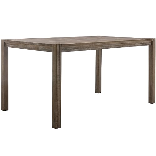 chairus Wood Dining Table, 59 Inches Farmhouse Rectangle Dining Room Table for 4-6 Person Rustic Kitchen Table for Living Room Office Workroom - Natural Brush - WoodArtSupply