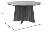 Mayline MNCR48LGS Medina Laminate Conference Table 48 Dia. x 29 1/2h Gray Steel Mayline