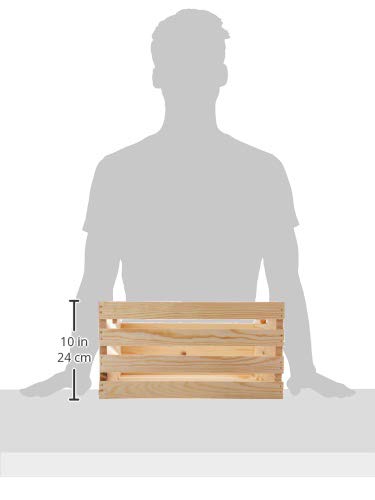 HOUSEWORKS 67140 18" Lx12.5 Wx9.5 H Large Crates & Pallet Wood Crate, 67140 18" Lx12.5 Wx9.5 H Large Crates & Pallet Wood Crate HOUSEWORKS
