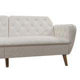 Novogratz Tallulah Memory Foam Futon Couch Bed, Futon Sofa Bed - Ivory Boucle Novogratz