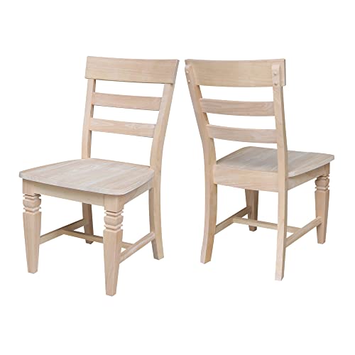 International Concepts Java Chair with Solid Wood Seat, Unfinished IC International Concepts