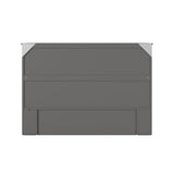 AFI Hamilton Full Murphy Bed Chest with Mattress, Storage, and Built-in Charger in Grey AFI