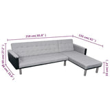 vidaXL Sofa Lounge Suite Day Bed Chaise Reclining Futon Couch L-Shape 2 Colors vidaXL