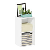 Furinno Luder Bookcase / Book / Storage, 2-Tier Cube, White Furinno