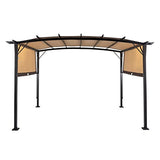 Outvita Patio Pergola, 8x12ft Arched Aluminum Gazebo with Adjustable Waterproof Sun Shade Shelter Awning for Garden Lawn Deck Outvita