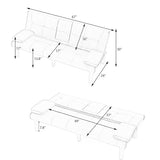 67"Modern Futon Sofa Bed,Convertible 3 in 1 Sleeper Bed Couches with Adjustable Backrest,Cup Holders,Comfy PU Leather Recliner Sofa Loveseat with Chrome Legs for Small Home Living Room (Blue) Majnesvon
